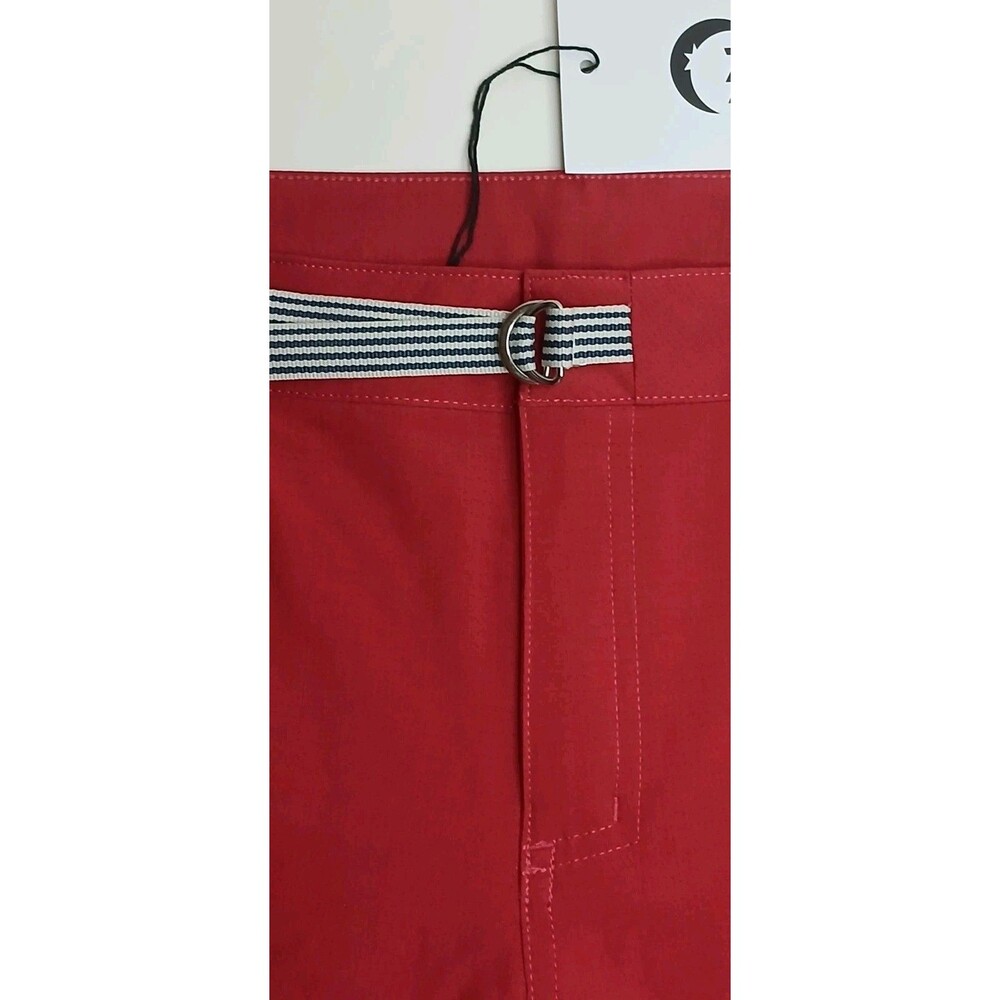 ZYIA Active Women’s Size M Shorts 6" Red Cuffed 6 Pockets Adjustable Waist NWT - Picture 6 of 12
